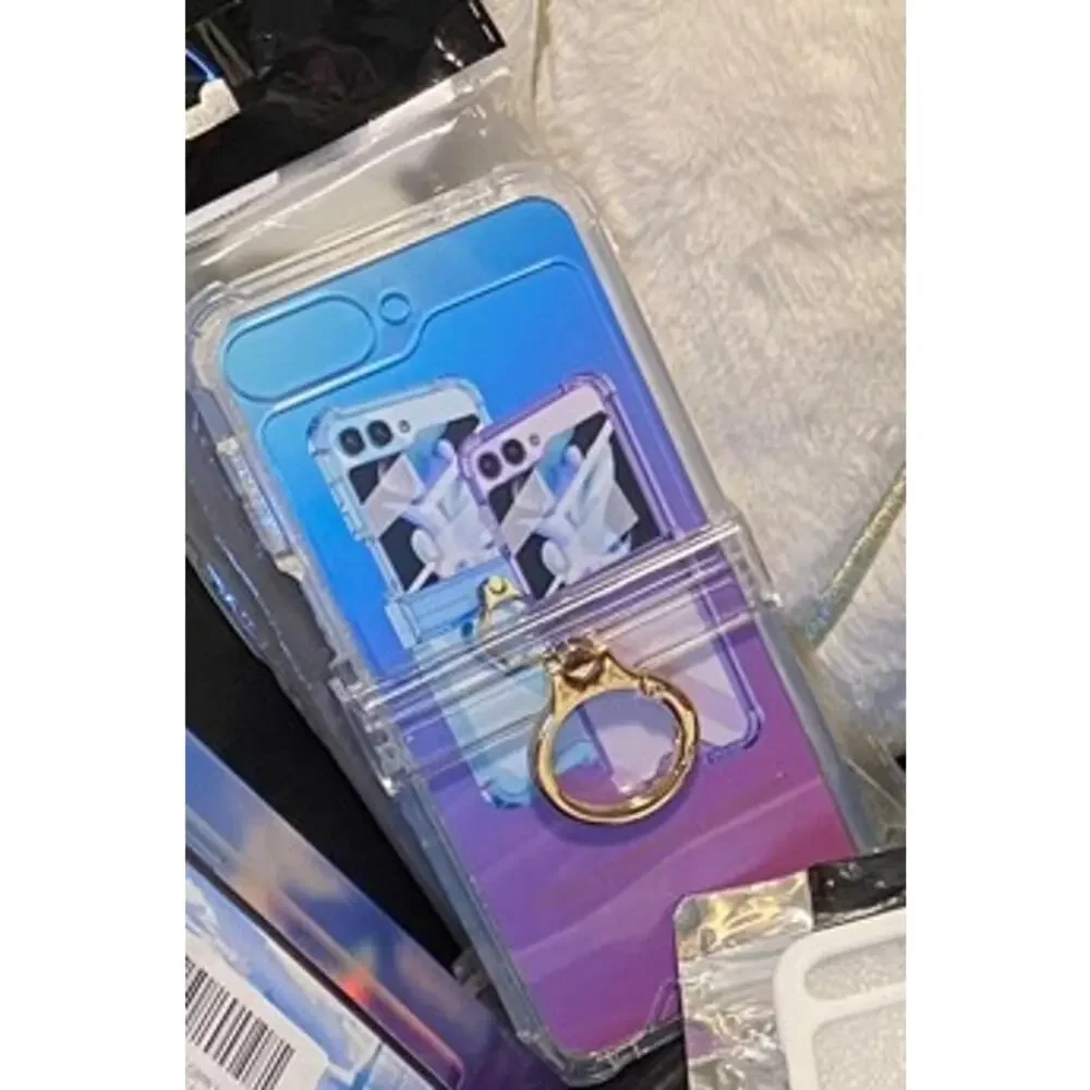Samsung Galaxy Z Flip 5 Cases- Clear, White Mag Safe, Black, Purple/Clear